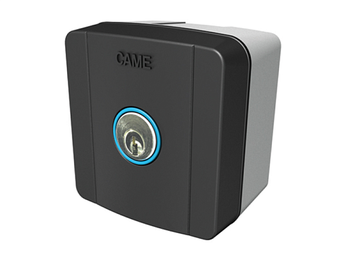 Купить ключ-выключатель накладной CAME SELC1FDG с синей подсветкой с доставкой и установкой в Феодосии