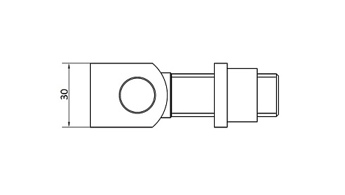 Комплектующие для распашных ворот Петля CAME H 18 регулируемая с гайкой, 42-68 мм, М18, приваривание в Феодосии
