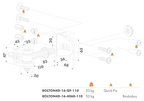 Купить Прикручиваемая петля Locinox (Бельгия) BOLTON4D-16-QF — для калитки и ворот в Феодосии